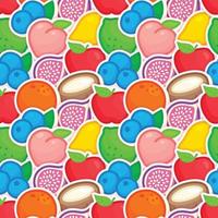 rainbow fruit seamless pattern Gift Wrap wallpaper background vector