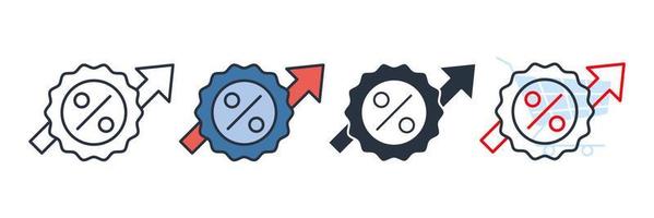 best offer icon logo vector illustration. Discount symbol template for graphic and web design collection