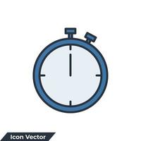 stopwatch icon logo vector illustration. stop watch timer symbol template for graphic and web design collection