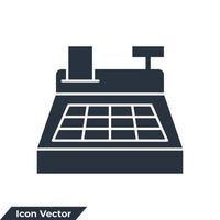 cash register icon logo vector illustration. Cashier machine symbol template for graphic and web design collection