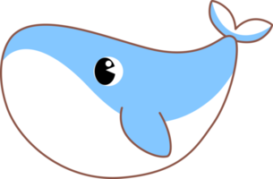 carino cartone animato mare animale balena personaggio png