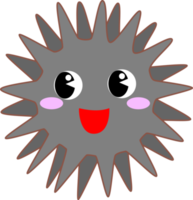 Cute Cartoon Sea Animal sea urchin Character png