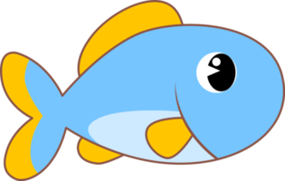 personagem de peixe animal marinho bonito dos desenhos animados png