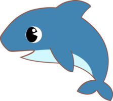 personaje de tiburón animal marino de dibujos animados lindo