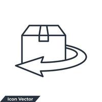 ilustración vectorial del logotipo del icono de retorno. plantilla de símbolo de entrega y devolución gratuita para la colección de diseño gráfico y web vector