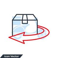 ilustración vectorial del logotipo del icono de retorno. plantilla de símbolo de entrega y devolución gratuita para la colección de diseño gráfico y web vector