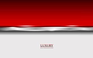 Luxury metallic elegant shiny red white gradient template background design vector