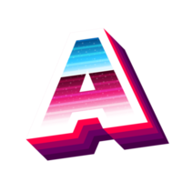 3d en brev text png