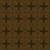 Brown Celtic Knots Inspired Seamless Pattern Design vector