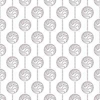 Geometric seamless pattern with spheres, dotted vertical lines. Minimal abstract line art style. Vector background.