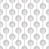 Geometric seamless pattern with spheres, dotted vertical lines. Minimal abstract line art style. Vector background.