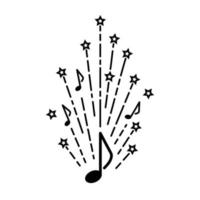 Fireworks icon. Music fountain firework with sparkles. Linear vector icon.