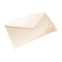 Vector isolated illustration of a paper envelope for sending a letter or documents by mail.