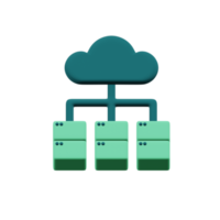 ilustrações 3d de tecnologia de armazenamento em nuvem png