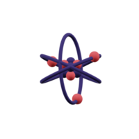 atom utbildning 3d illustrationer png