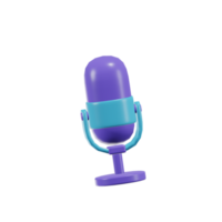 illustrations d'icônes 3d essentielles de microphone