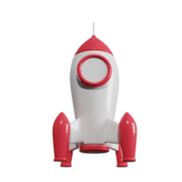 rote rakete 3d-illustrationen png