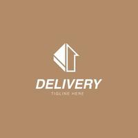 delivery logo template design with number one vector