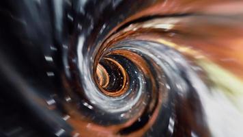 Abstract 3D grunge hyper space warp swirl tunnel video