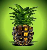 pineapple shaped grenade vector