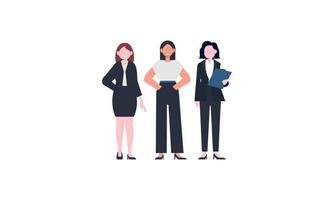 Business team ready to work. Business vector illustration template.