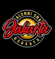 united high shcool alumni jakarta vector