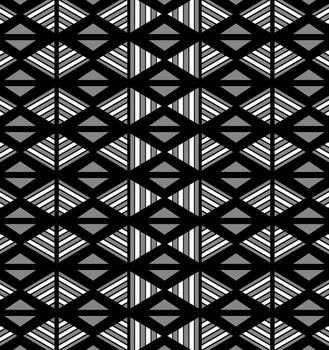 gray triangular ethnic pattern vector