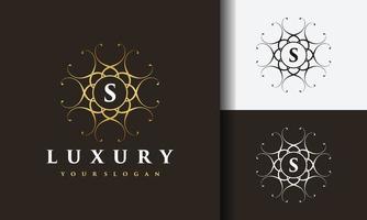 Luxury abstract flower ornament logo vector