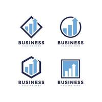Business finance bundle logo vector
