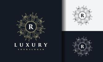 Luxury flower abstract logo vector