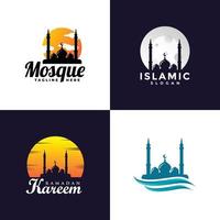 logotipo de paquete de mezquita vector