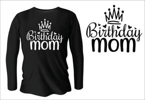 diseño de camiseta de tipografía de cumpleaños con vector