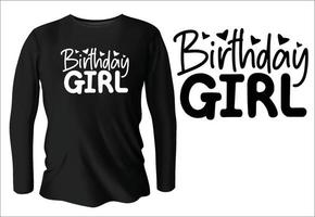 diseño de camiseta de tipografía de cumpleaños con vector