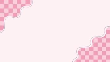 Aesthetic minimal cute pastel pink wallpaper with abstract checkers, checkerboard decoration backdrop illustration, perfect for wallpaper, backdrop, postcard, background, banner vector