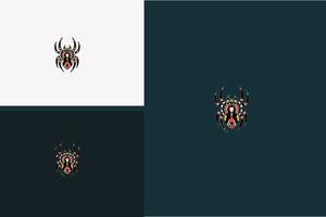 diseño de ilustración de vector de araña y ojo