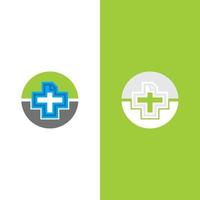 Health medical logo template vector