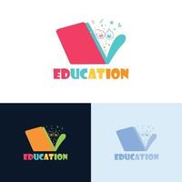 diseño de icono de logotipo de educación. plantilla de logotipo de educación infantil vector