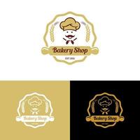 Bakery badge or label retro vector illustration. loaf store, food market, cafe, restaurant etc. Vector Illustration