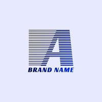 letra a rayas iniciales corporativas profesionales diseño de logotipo vectorial vector