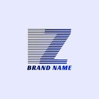 letter Z stripes professional corporate initials vector logo design