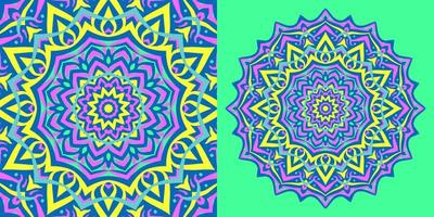 abstract mandala background psychedelic style round trippy vector design