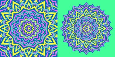 abstract mandala background psychedelic style round trippy vector design