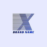 letter X stripes professional corporate initials vector logo design