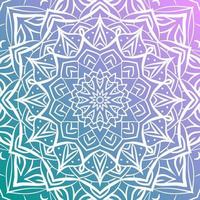 Abstract circular decoration. clipping mask mandala art with vintage gradient background for web or print vector design element