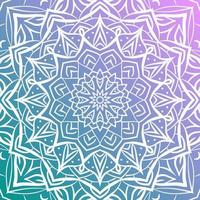 Abstract circular decoration. clipping mask mandala art with vintage gradient background for web or print vector design element