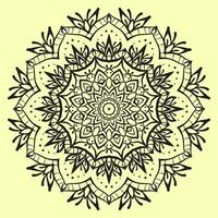 abstract round decoration soft color mandala art vector design element