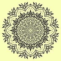 elemento de diseño de vector de arte de mandala de color suave de decoración redonda abstracta