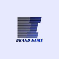 letter I stripes professional corporate initials vector logo design