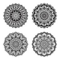 Set of Mandalas round decorative for spiritual mindful art therapy and vector design decoration