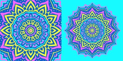abstract mandala background psychedelic style round trippy vector design